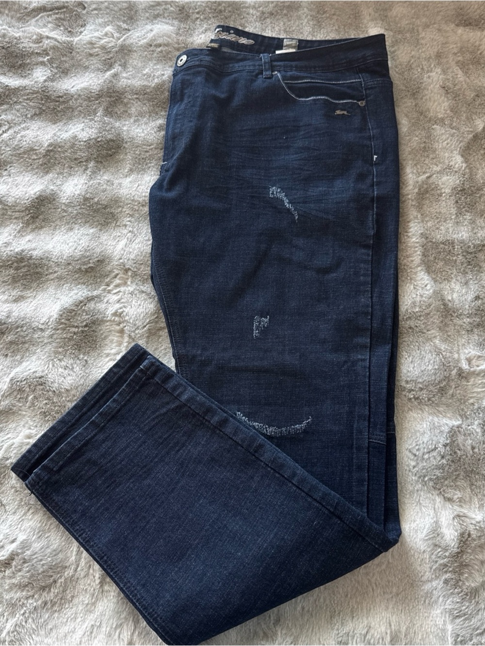 A.Tiziano Men’s Dark Denim Jeans Straight Leg 46x35-0436